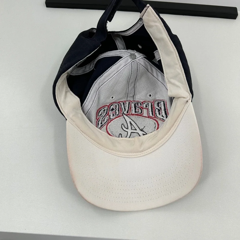 Atlanta Braves Strapback Hat Genuine Merchandise TEI‎ Navy MLB Baseball Cap OSFA